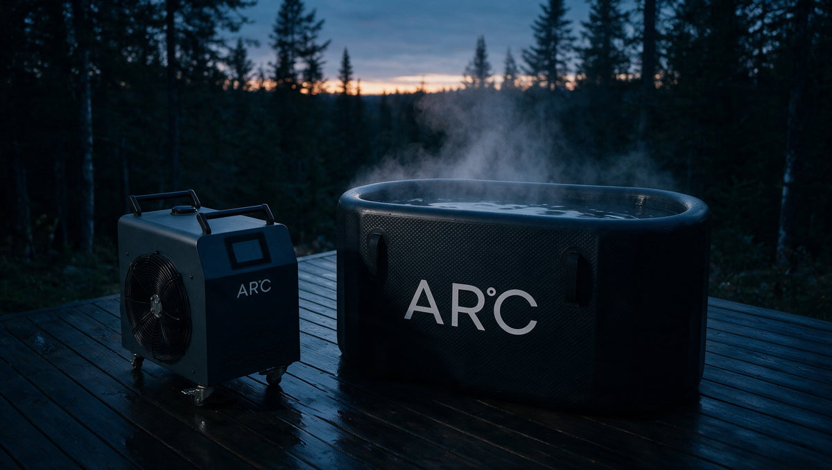 ARC Lay Tub steaming on a deck at dawn